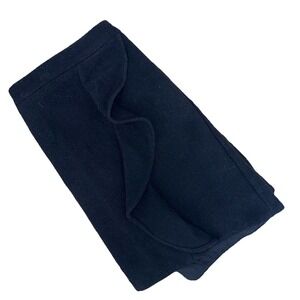 J. Crew Mercantile Black ruffle front wool blend mini skirt size 8